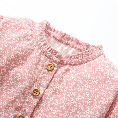 Meisjes Prinsessenjurk Little Blossom - Katoenen Jurk met Lange Mouwen - KANIBOO