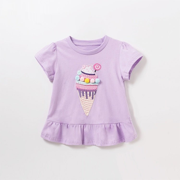 Meisjes T-shirt Lila IJsje - Kaniboo Kids