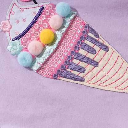 Meisjes T-shirt Lila IJsje - Kaniboo Kids