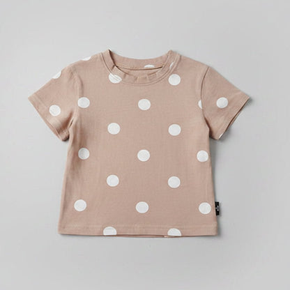 Meisjes T-shirt Stippen - Katoenen Korte Mouw - KANIBOO