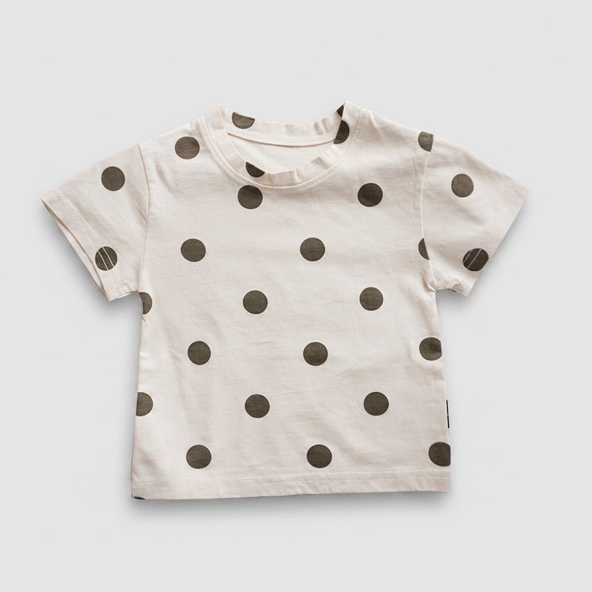 Meisjes T-shirt Stippen - Katoenen Korte Mouw - KANIBOO