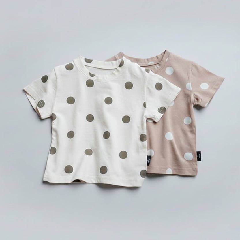 Meisjes T-shirt Stippen - Katoenen Korte Mouw - KANIBOO
