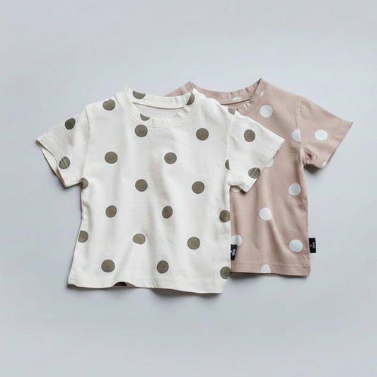 Meisjes T-shirt Stippen - Katoenen Korte Mouw - KANIBOO