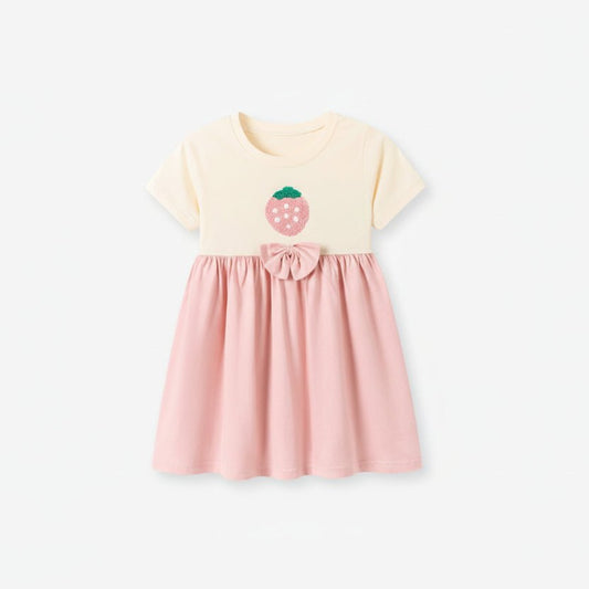 Meisjes Zomerjurk Aardbei - Katoenen Prinsessen Jurk - KANIBOO