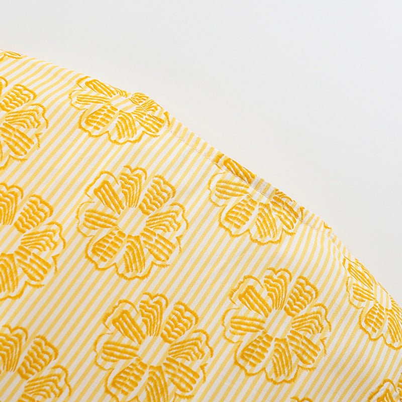 Meisjes Zomerjurk — Geel met Bloemenprint - Kaniboo Kids