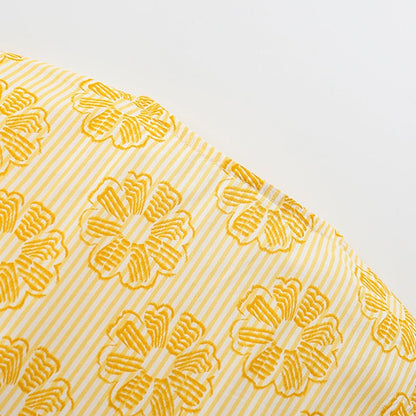 Meisjes Zomerjurk — Geel met Bloemenprint - Kaniboo Kids