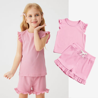 Meisjes Zomerset Ruches - Shirt en Shorts Set - KANIBOO