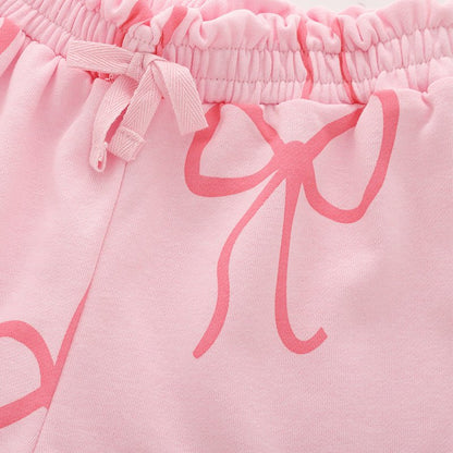Meisjes Zomerset — T-shirt en Shorts met Strikjesprint - Kaniboo Kids