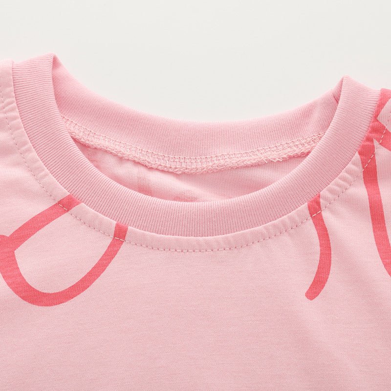 Meisjes Zomerset — T-shirt en Shorts met Strikjesprint - Kaniboo Kids