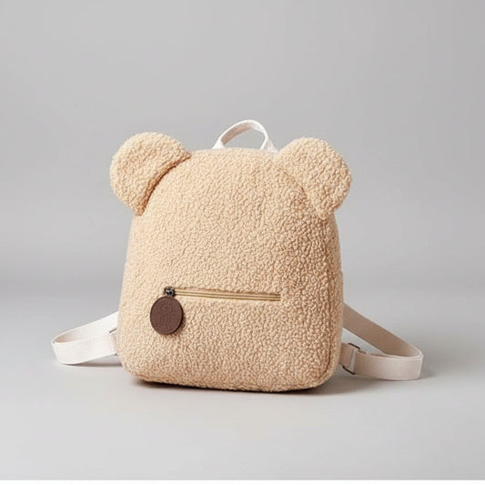 kinder rugzak beige voorkant