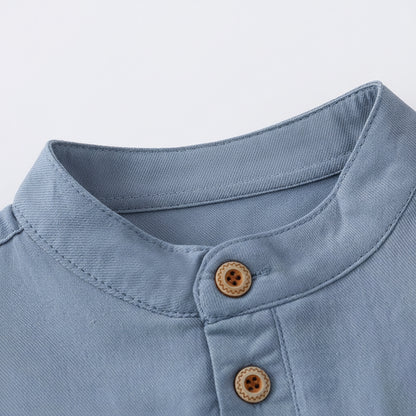 V-hals Shirt Korte Mouw - Jongens Katoenen Shirt - KANIBOO