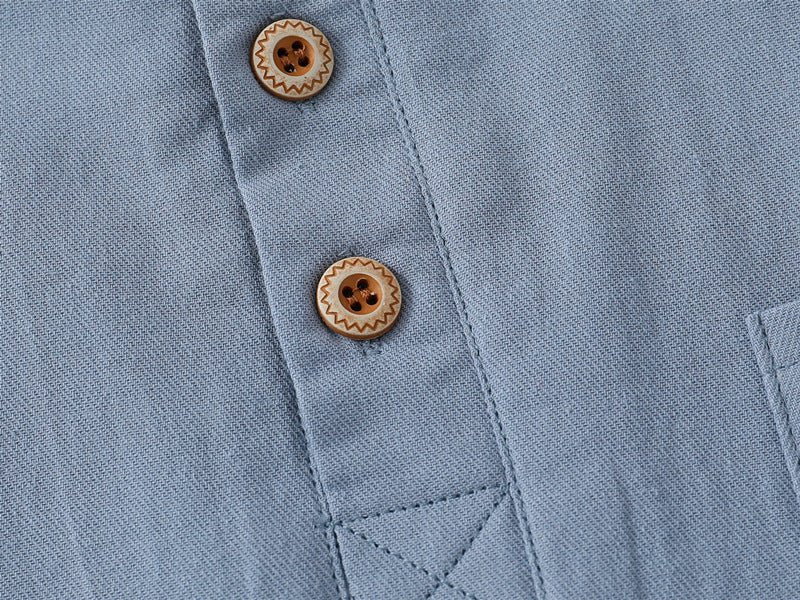 V-hals Shirt Korte Mouw - Jongens Katoenen Shirt - KANIBOO