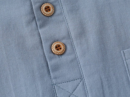 V-hals Shirt Korte Mouw - Jongens Katoenen Shirt - KANIBOO