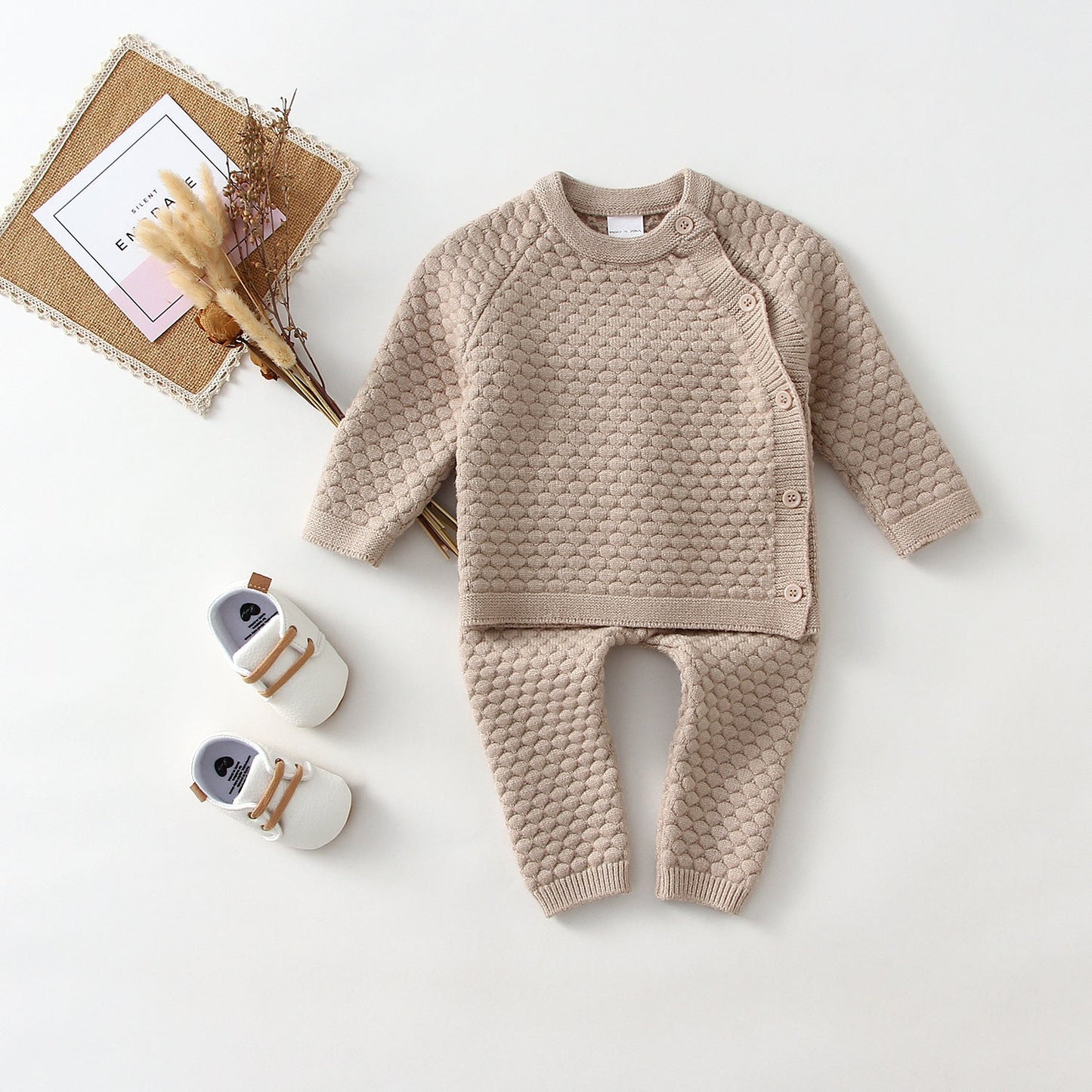 Wollen Baby Pakje - Gebreid Pompom Pak voor Baby's - KANIBOO